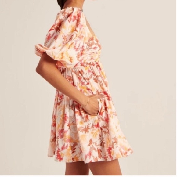 Abercrombie & Fitch Floral Puff Sleeve Dress - Picture 3 of 6